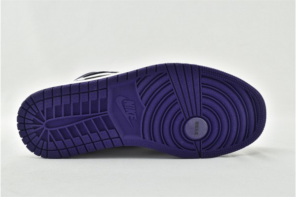 Nike Air Jordan 1 Retro High OG Court Purple White Style 555088500 Womens And Mens Shoes